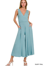Load image into Gallery viewer, Jumpsuit Surplice Neckline Sleeveless
