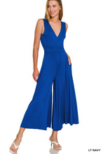 Load image into Gallery viewer, Jumpsuit Surplice Neckline Sleeveless
