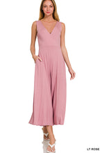 Load image into Gallery viewer, Jumpsuit Surplice Neckline Sleeveless
