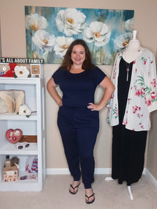 Off shoulder pocket jumpsuit (pants)