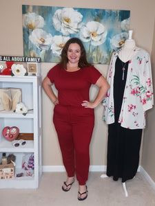 Off shoulder pocket jumpsuit (pants)